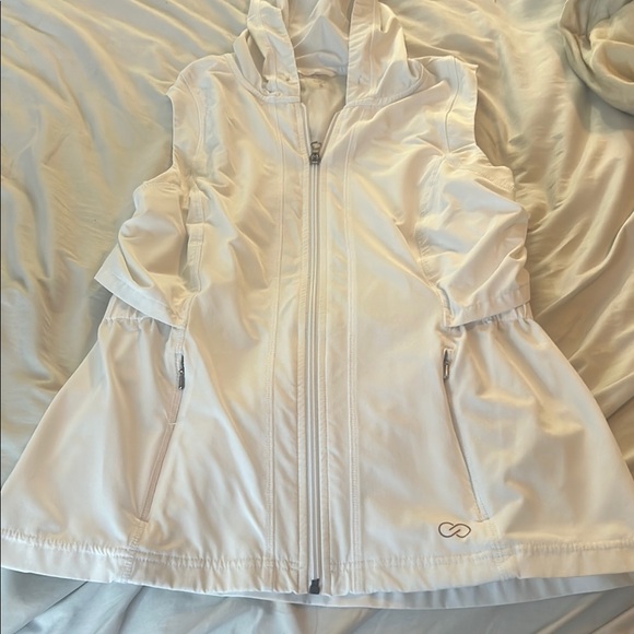 CALIA by Carrie Underwood Jackets & Blazers - CALIA by Carrie Underwood White Hooded Active Vest